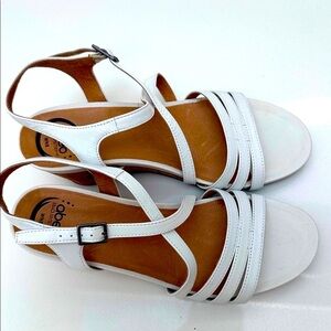 Abeo Loretta White Leather Orthotic Sandal: NWB
